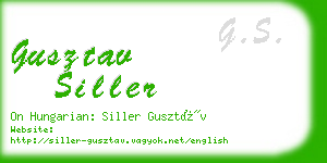 gusztav siller business card